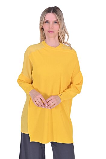 Invee Bellows Knitwear Tunic Yellow