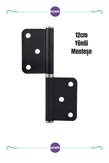 Kawin 5 Pcs 12cm Black Steel Door Hinge Non-Directional 2mm Durable Panel Cerman Nickel