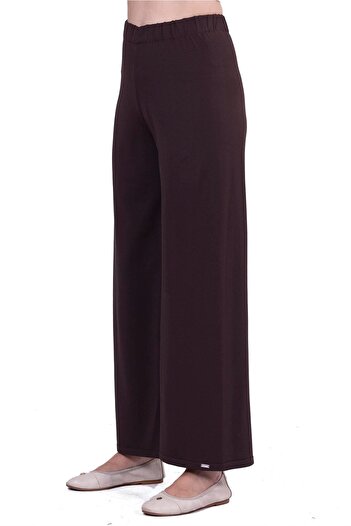 Invee Straight Leg Knitwear Trousers Brown