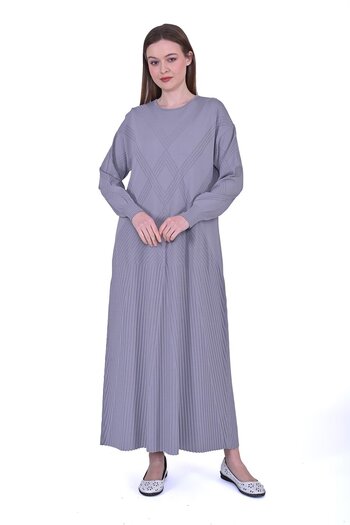Invee Baklava Knitwear Dress Gray