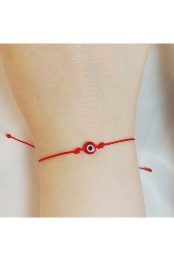 Crystal Atelier Red String Bracelet with Evil Eye Beads - Red String Bracelet with Evil Eye Beads - Lucky Bracelet