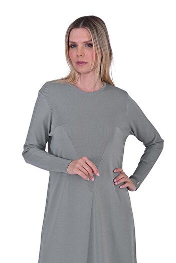 Invee V Line Knitwear Tunic Cream