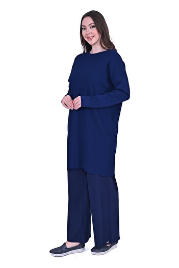 Invee Çubuk Knitwear Tunic Dark Blue