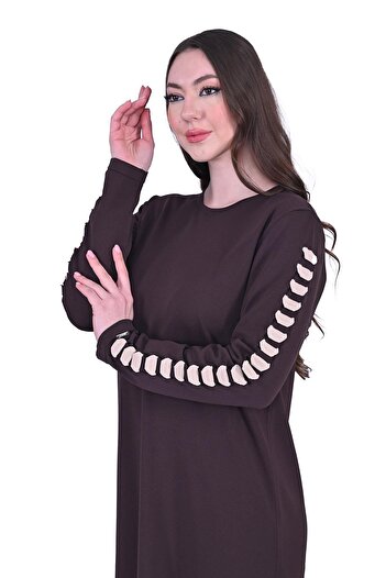 Invee Reflection Knitwear Dress Brown