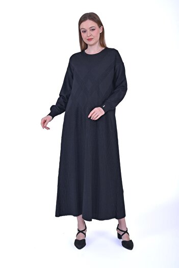 Invee Baklava Knitwear Dress Black