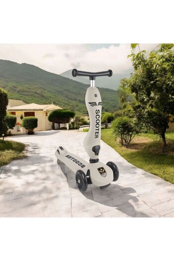 OEM Transformable 3-in-1 Scooter/Tricycle for Children, Adjustable Handle, Grey
