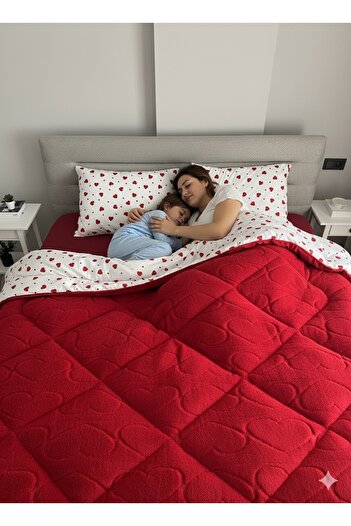 NANOSOFT Çift Kişilik Jakarlı Welsoft Uyku Seti 195 x 215 cm – Maksimum Konfor ve Şıklık!