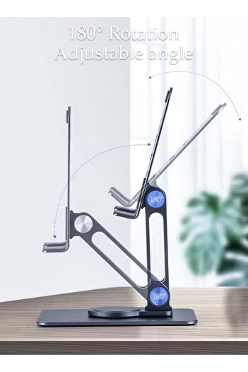 Generic Foldable Phone Stand 360° rotation base for Desk Height Adjustable Cell Phone Holder Portable