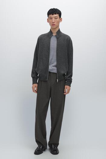Massimo Dutti %100 kaşmir fermuarlı hırka