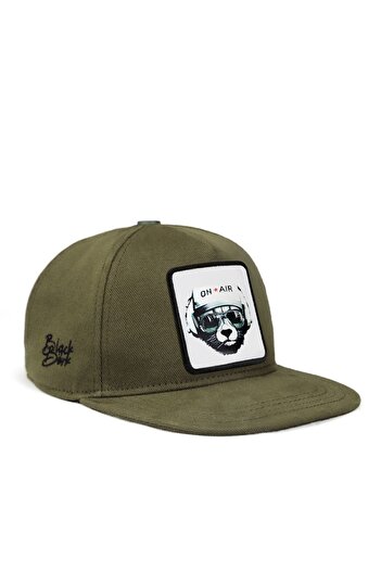 BlackBörk Hip Hop Kids Bear Logo Khaki Children's Hat