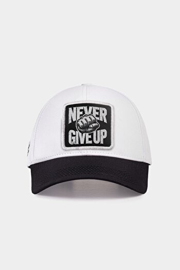 BlackBörk Six Never Give up Logo Black-White Baseball Cap