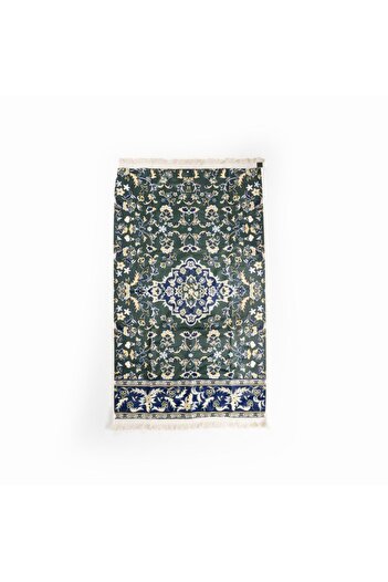 Almunawara Prophet's Mosque Travel Rug with Bag, Green, 2 mm