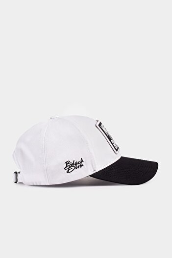 BlackBörk Six Never Give up Logo Black-White Baseball Cap
