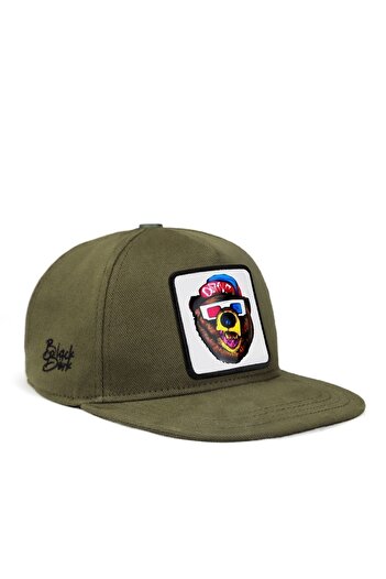 BlackBörk Hip Hop Kids Bear Logo Khaki Children's Hat