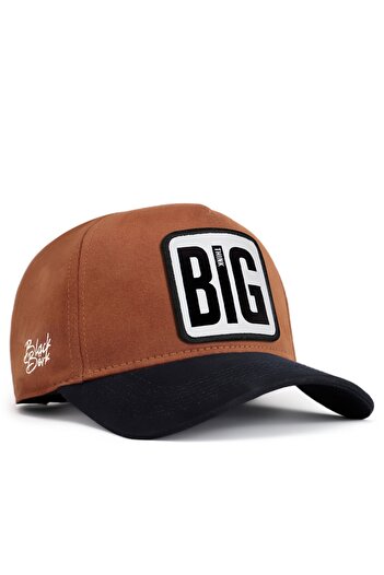 BlackBörk V1 Baseball Big Think - Λογότυπο 1bs Unisex Καπέλο καμήλας-μπλε γείσο (CAP)