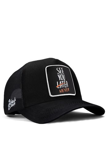 BlackBörk Чорна кепка Trucker з логотипом See You Later Never