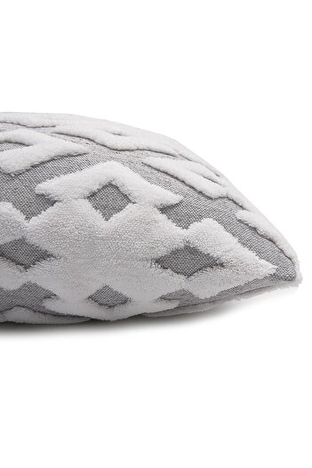 HAMUR Special Design Jacquard Patterned Decorative Pillow Cushion Cover Maldive Gray