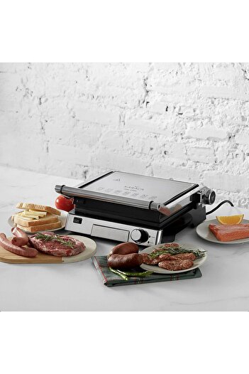Karaca Fireproof Non-Stick Stainless Steel Biogranit Grill and Toaster Inox, 2000W