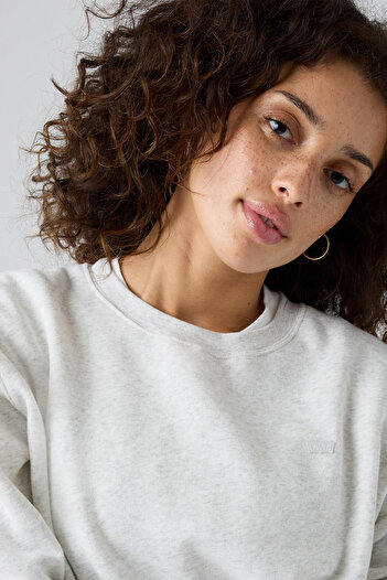 Levi's Oversize Basic Γκρι Γυναικείο Φούτερ με στρογγυλή λαιμόκοψη - A5942-0006