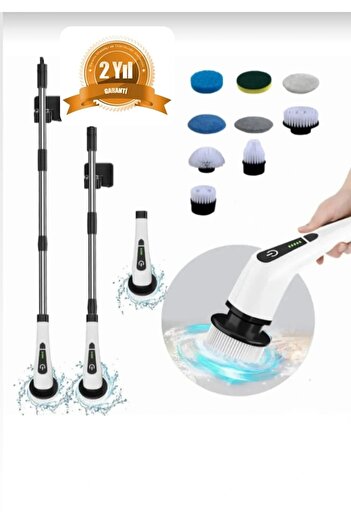 HOT POWER 2 YIL GARANTİ Elektrikli temizleme aleti 9 farklı başlık + Yedek başlık - Halı, Koltuk,