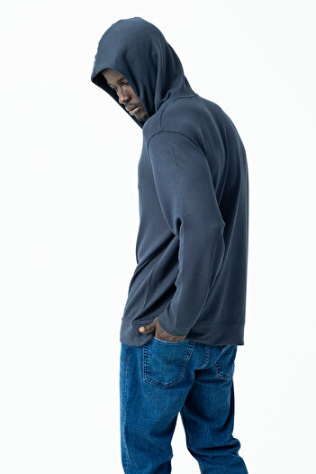JB John Borners Men's Hooded Oversize Basic Sweatshirt Anthracite - 25K 1063