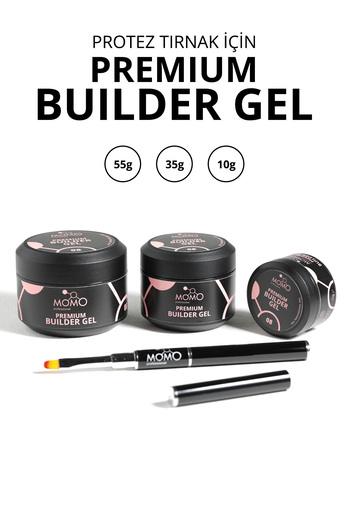 MOMO professional Premium Builder Gel, Protez Tırnak Jeli No.08, Gül Kurusu, 10 gr, TPO- FREE