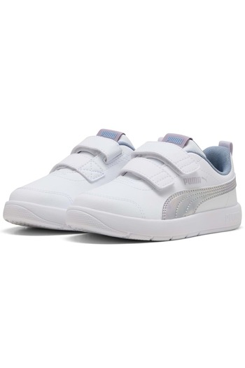Puma Courtflex V3 Space Belle V Ps 404345 Orthopedic Children's Sports Shoes White