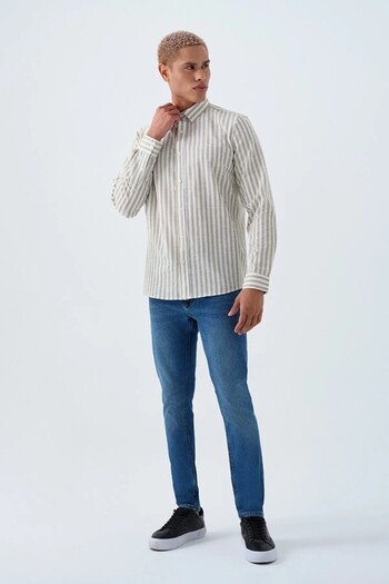 Loft Men's Khaki Lf 2039474 Khaki m Shg Shirt Lf2039474-Khaki
