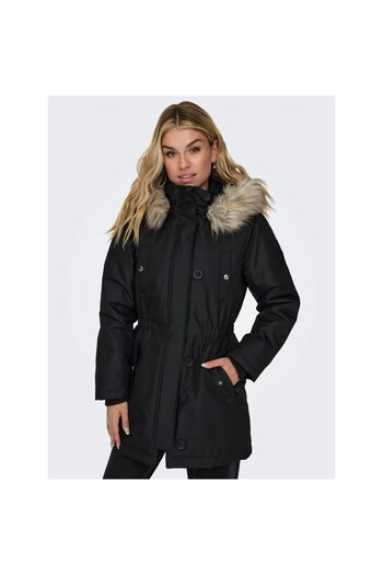 ONLY Women's Black Parka