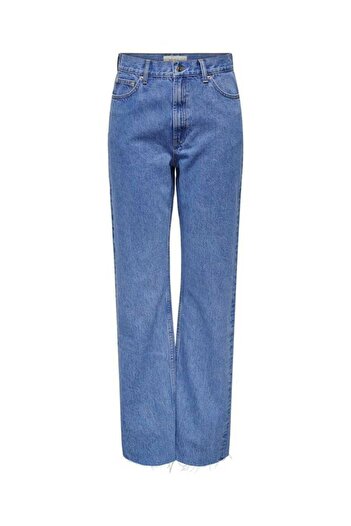 ONLY Women's Blue Onlriley Ex Hw Rw Str Dot006 Dnm Noos Jean 15336776-Bluedenim