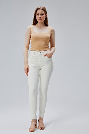 agel Women's Beige Skinny Pants