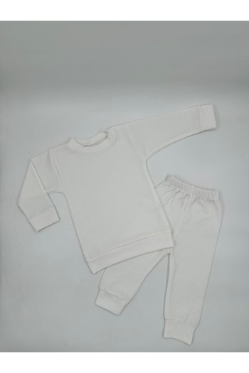 Feyza Cotton Waffle Fabric Elastic Waist Baby Bottom - Top Set