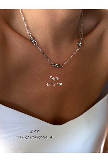 Butik Steel Necklace Chocker Necklace Model