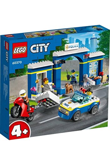 LEGO مجموعة بناء لعبة تتبع مركز شرطة المدينة 60370 للأطفال من سن 4 سنوات فما فوق (172 قطعة)