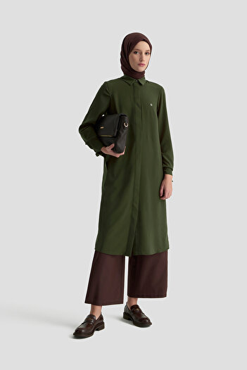Armine Tunic with Hidden Button Sleeves