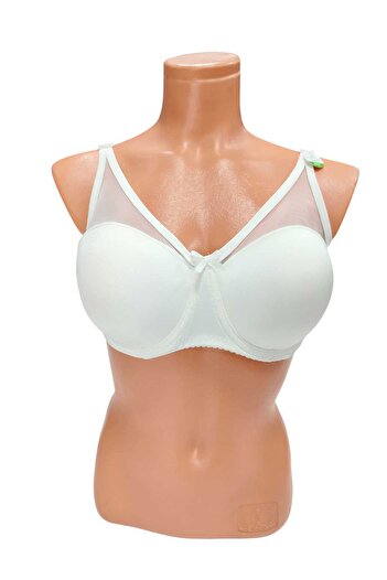 wear treasure Stablez Bra with Wired Sponge, Hollow Front, and Tulle Detail