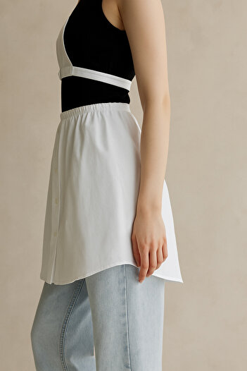 mirach White Women's Shirt Skirt Lengthener Underwear |   Functional Use with Stylish and Comfortable Design