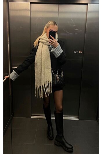 Goldmine Κρέμα Unisex Puffy Lightweight Scarf