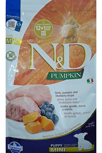 N&D Nd Pumpkin Kuzu Etli Puppy Mini Köpek Maması 2,5 Kg