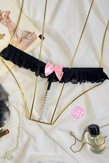 G&H UNDERWEAR String Thong Panties with Pearls