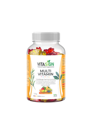 VITASIGN Premium Multi Vitamin Family, 60 Vegan Sugar-Free Fruit Gummies – 9 Essential Vitamins