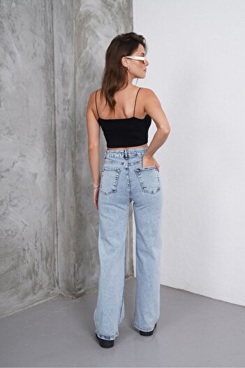 CRN JEANS Serpme taşlı salaş pantolon