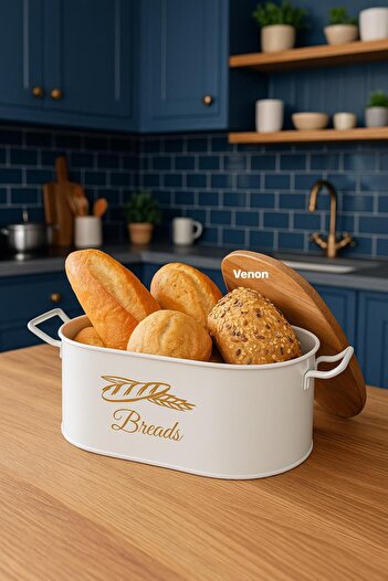 AKDAG HOME Luxury Metal Covered Patterned Bread Dish