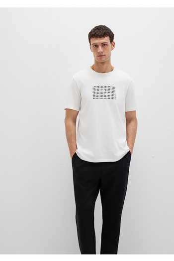 Mavi Black Printed Regular Fit 100% Cotton T-Shirt