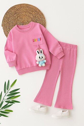 KOKOŞ BEBEK Children's Suit Cotton with Labubu Figure Toy Gift |   Between 3/8 Years