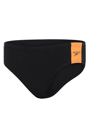 SPEEDO Boy's Swimsuit - Slip (Black/Orange)