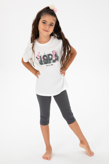 U.S. Polo Assn. Girl's White Pajama Set 50312579 -Vr013