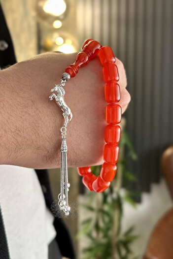 dergah tesbih Silver Horse Şahlanış Series New German Squeezing Efe Rosary