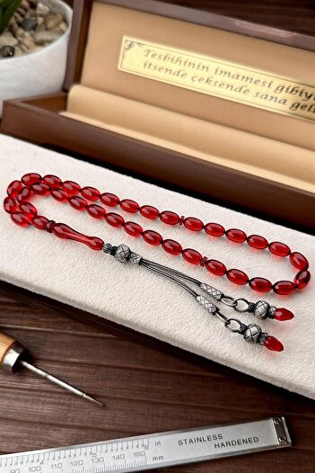 dergah tesbih Νέο Fire-i Amber Tasbih - Kazaz Püskül