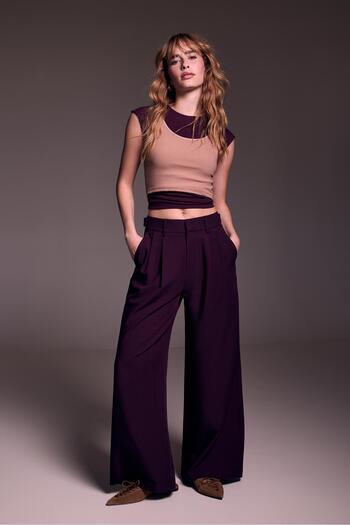 Stradivarius Super wide-leg adjustable trousers